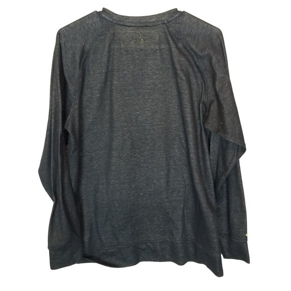 Saga Tek Mens L Black Solid Long Sleeves Henley Ne - Picture 8 of 8